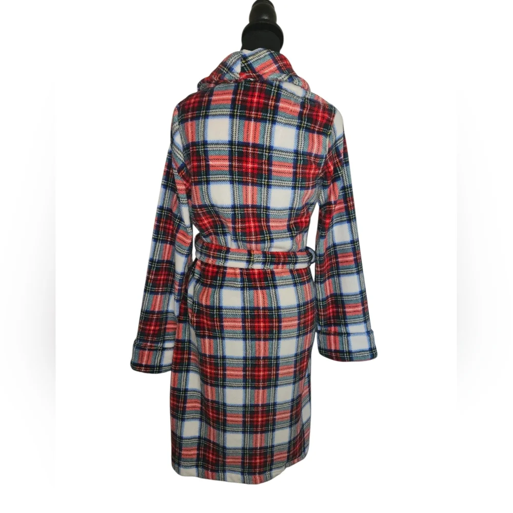 Lauren Ralph Lauren  So Soft Plaid Shawl Wrap Robe Size M